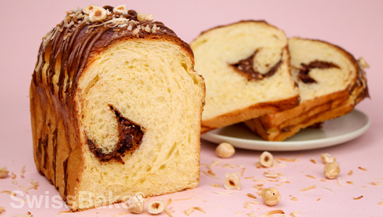 Chocolate Hazelnut & Coconut Brioche Loaf